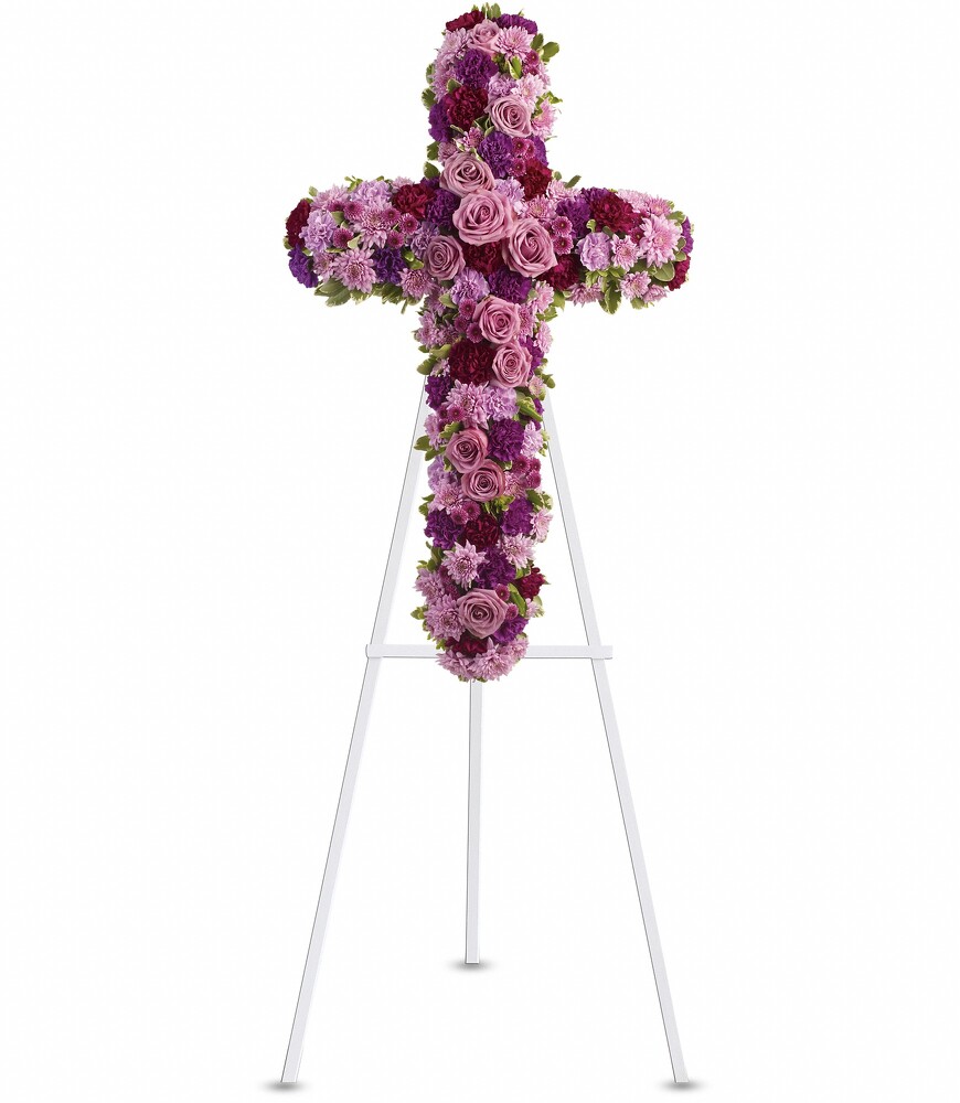 Faith Cross from Metropolitan Plant & Flower Exchange, local NJ florist