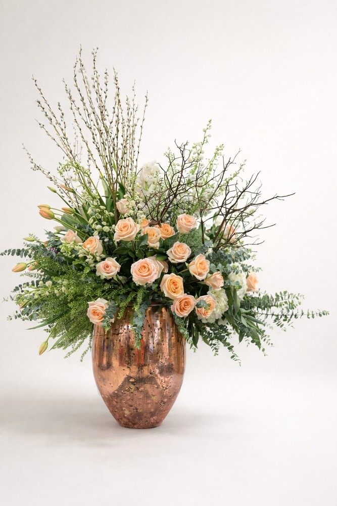 Peach & Willow from Metropolitan Plant & Flower Exchange, local NJ florist